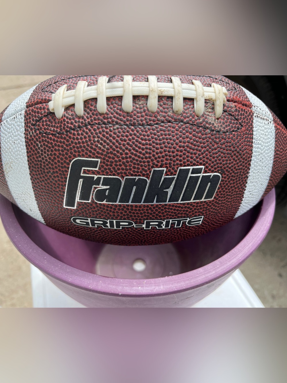 Franklin Sports Grip-Rite Football & Tee
Football Set Official - Brown… $10.00 s